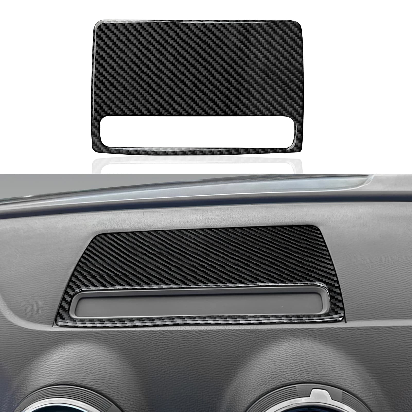 For Audi A3 S3 RS3 8V (2013-2020) Carbon fiber interior wall decal Dashboard Navigation box Cover panel Car accessories