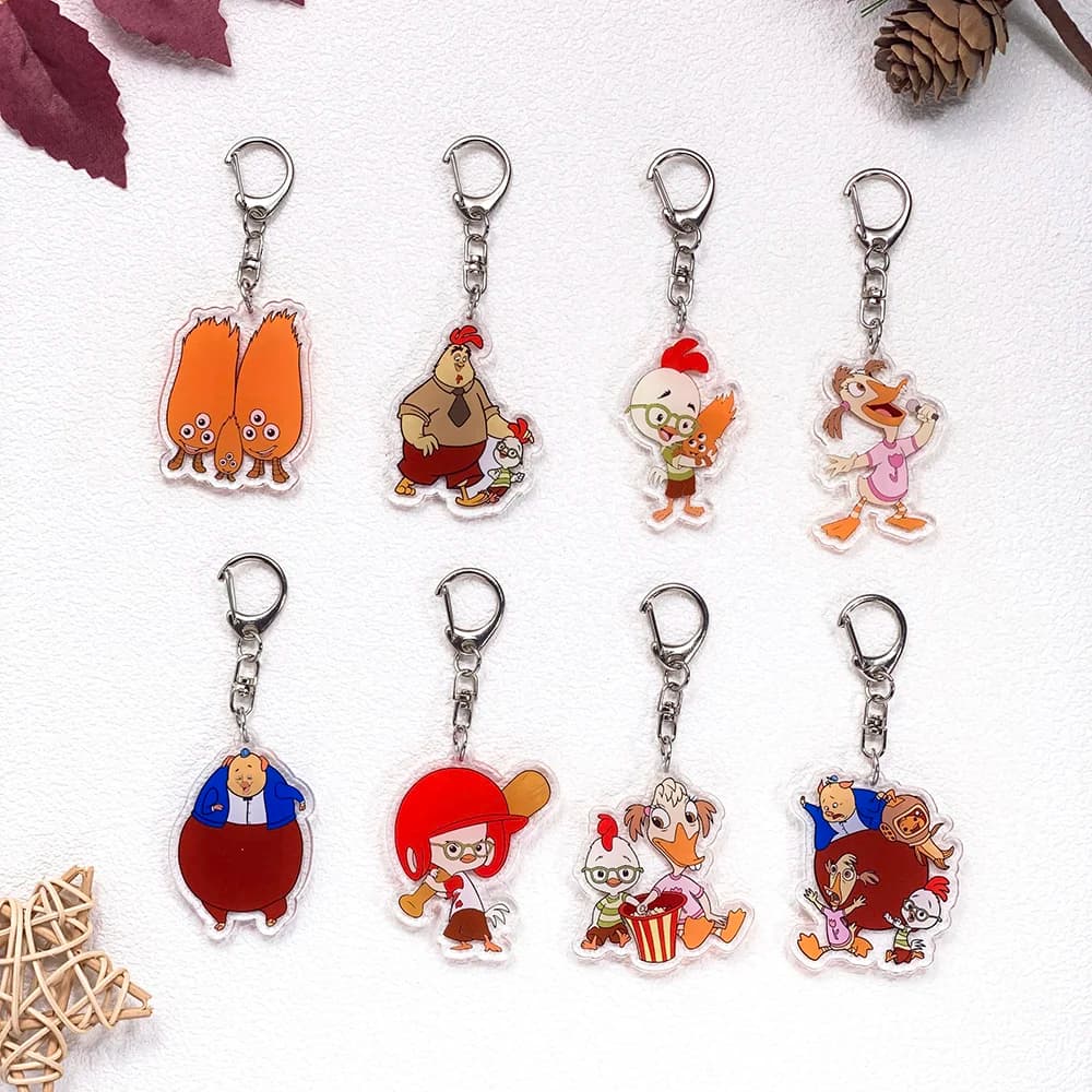 1/8 Pezzi Portachiavi Disney a Forma di Piccola Auto, Accessori in Acrilico, Ciondoli Carini per Borsa, Divertente Portachiavi, Decorazione per Zaino