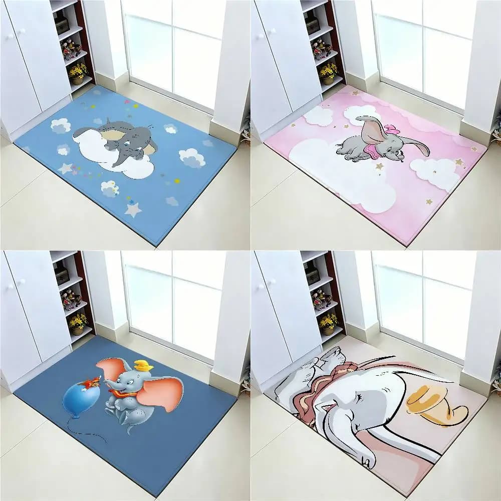 Classic Cartoon D-Dumbo Kawaii Carpet Bathroom Anti-slip Mat Door Mat Home Decoration Mat Entrance Door Mat Scratch-resistant