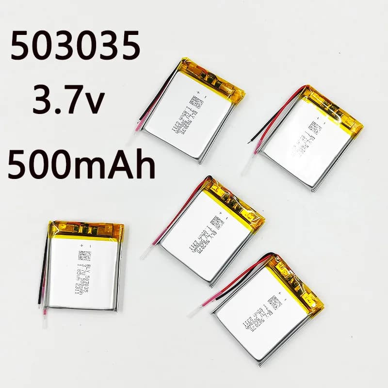 Batteria ricaricabile LiPo ai polimeri di litio da 3,7 V 500 mAh 503035 Per fotocamera MP4 GPS Bluetooth auricolare altoparlante registratore luci LED