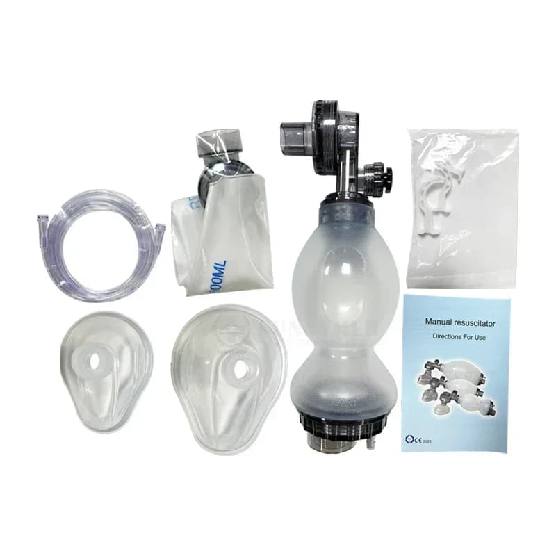 SY-K001 Kit di pronto soccorso Borsa Ambu per ossigeno Rianimatore manuale in silicone PVC monouso medico e senza lattice Consegna veloce