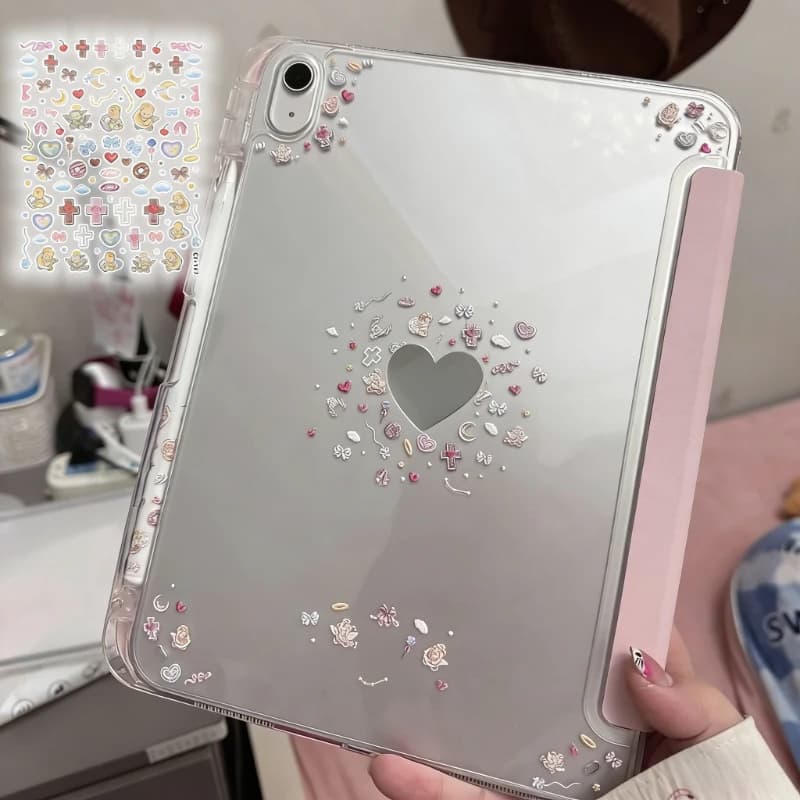 Simpatico orso angelo cartone animato adesivi in rilievo 3D decorazione estetica fai da te per custodia per iPad e custodia per telefono adorabile mini decalcomania per nail art per ragazze