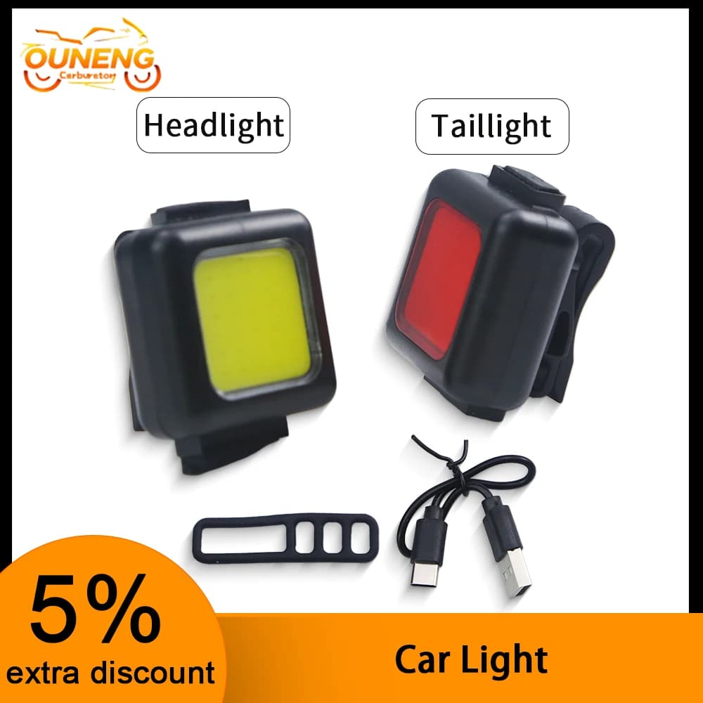 Mini Rechargeable LED Bicycle Light High Visibility Cycling Warning Light For MTB Road Bike Electric Scooter