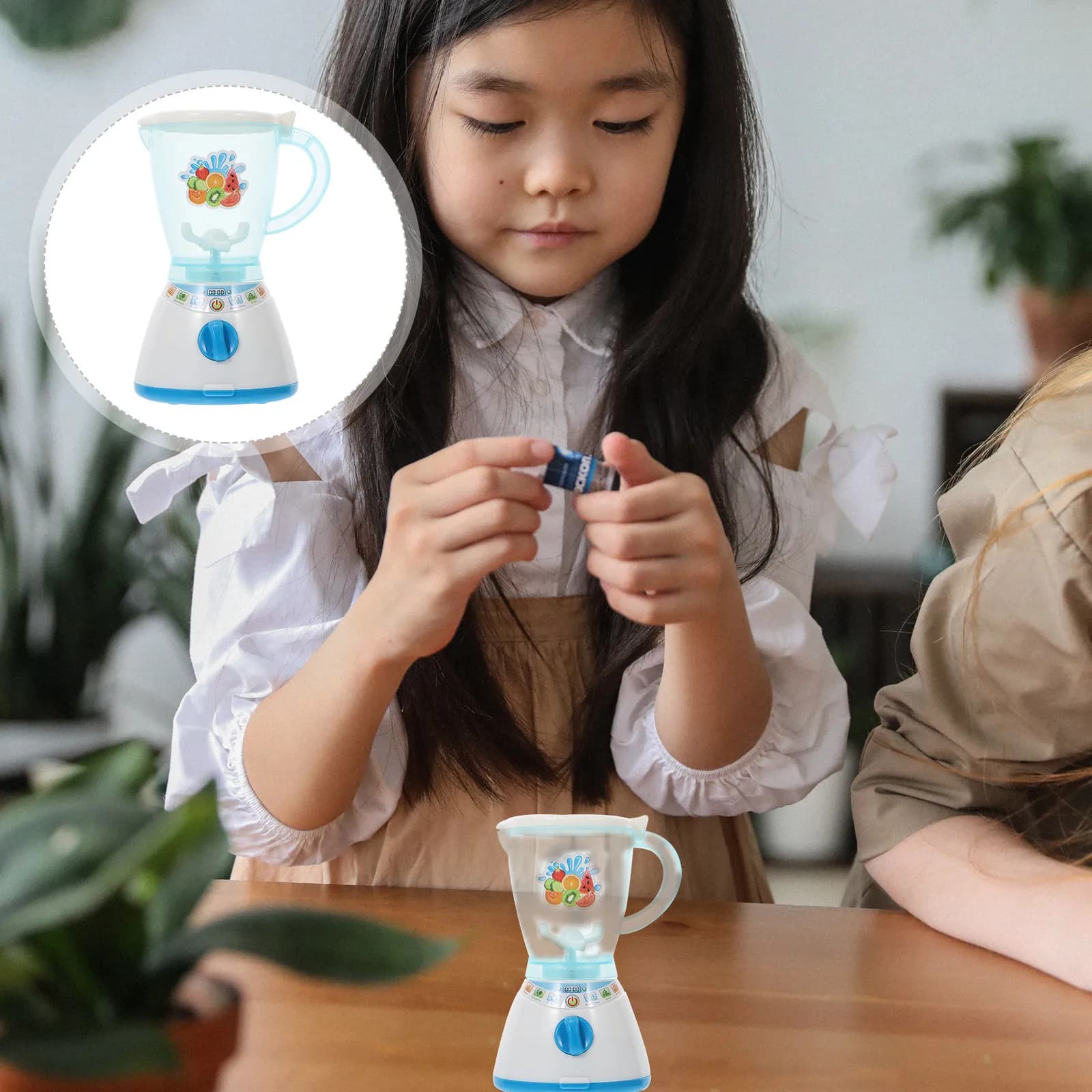 Mini Frullatore Giocattolo per Bambini, Simulazione ad Alta Velocità, Elettrodomestico da Cucina Educativo, Design Sicuro e Divertente per l'Apprendimento