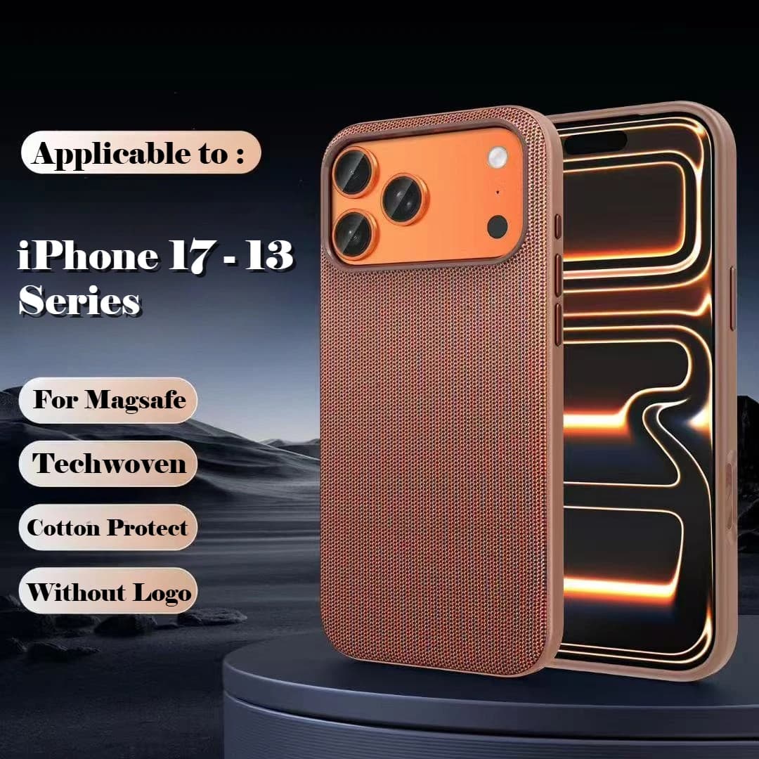Custodia Techwoven per iPhone 17 Pro Max Air 16 15 14 13 con ricarica wireless magnetica e protezione anti-caduta in cotone