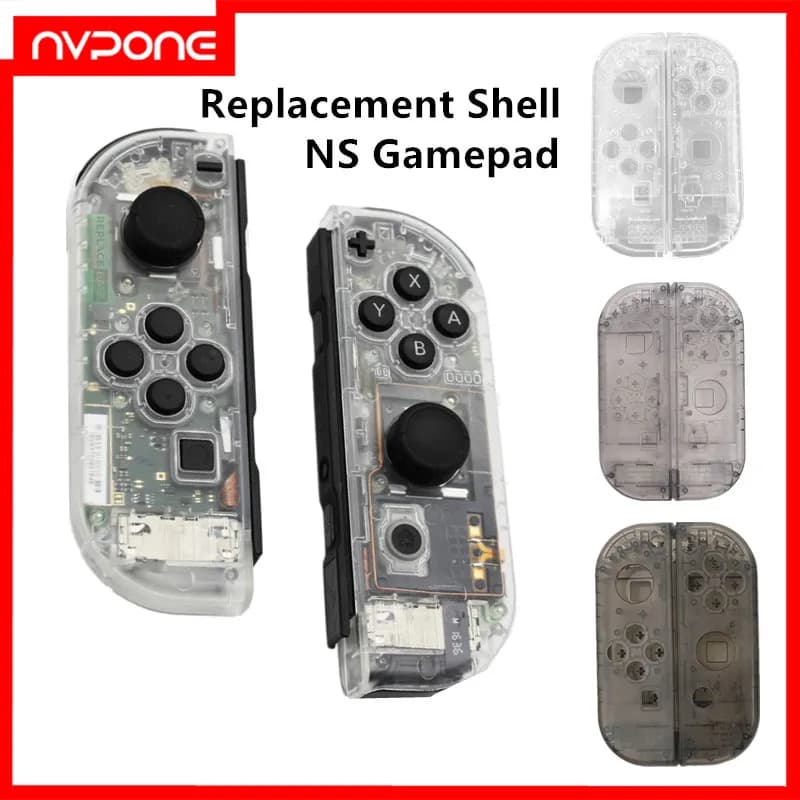 1 paio di alloggiamenti trasparenti per gamepad wireless sinistro destro per Nintendo Switch Joy-con Shell Set trasparente