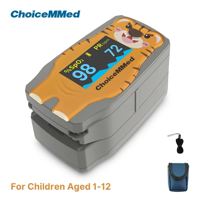 ChoiceMMed Children's Medical Toe Pulse Oximeter SPO2 Blood Oxygen Monitor Wrist Pediatric OLED Wristguard without Batteries
