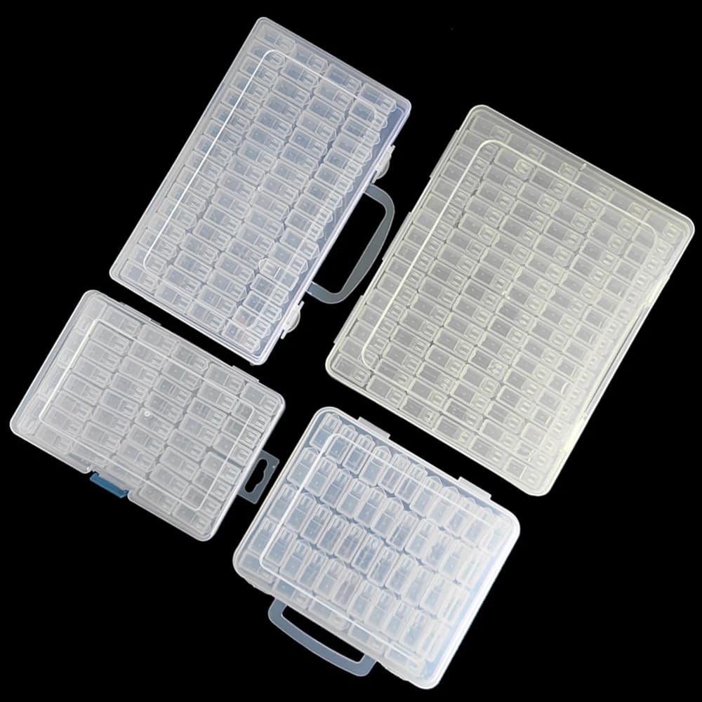Plastic Container for Diamond Painting Accessories, Embroidery Tool Organizer, Mosaic, Nail Art, Jewelry and Rhinestones
