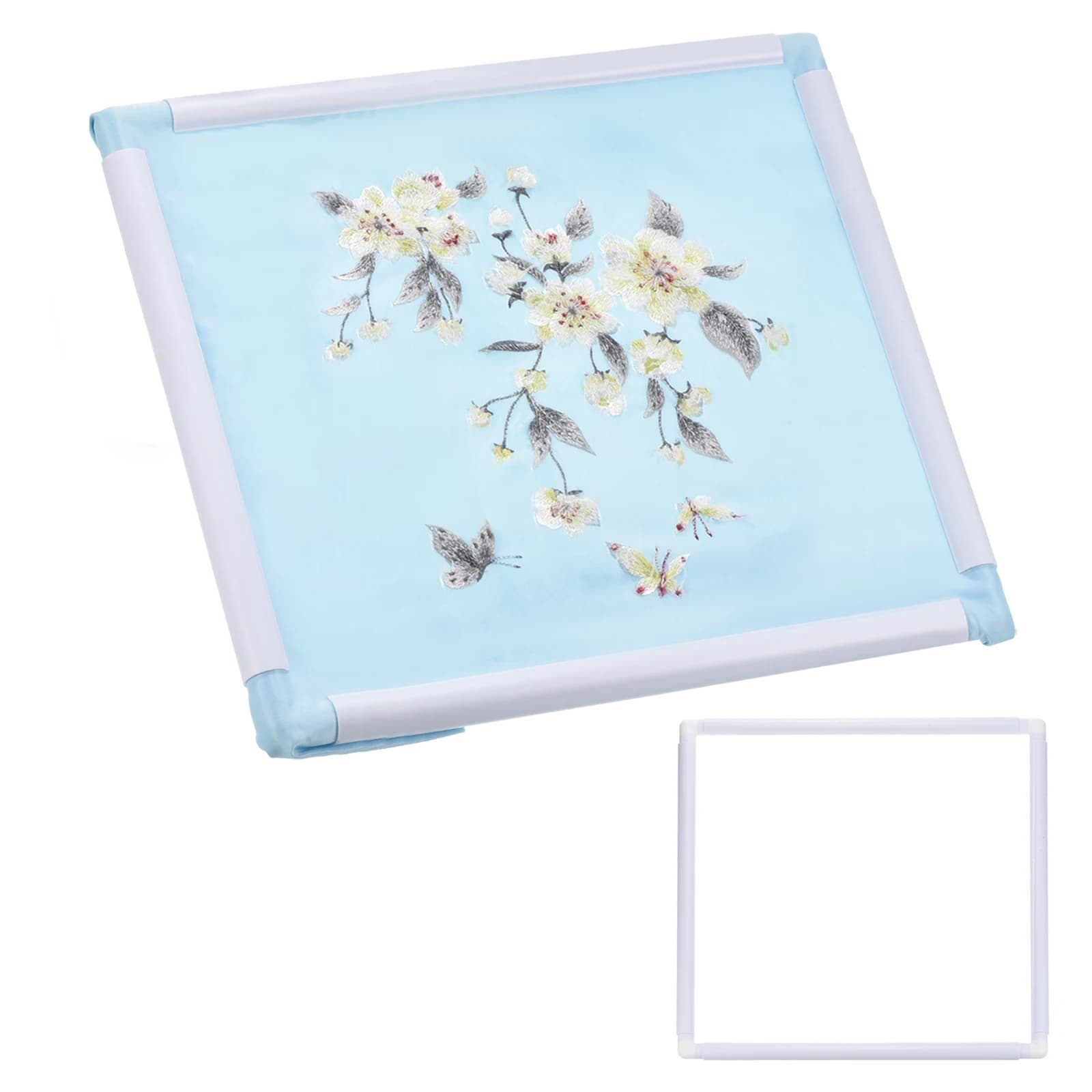 Embroidery Hoops Plastic Cross Stitch Frame Reusable Sewing Hoop Handhold Clip Frame Embroidery Snap Frame Hoop DIY Sewing Art