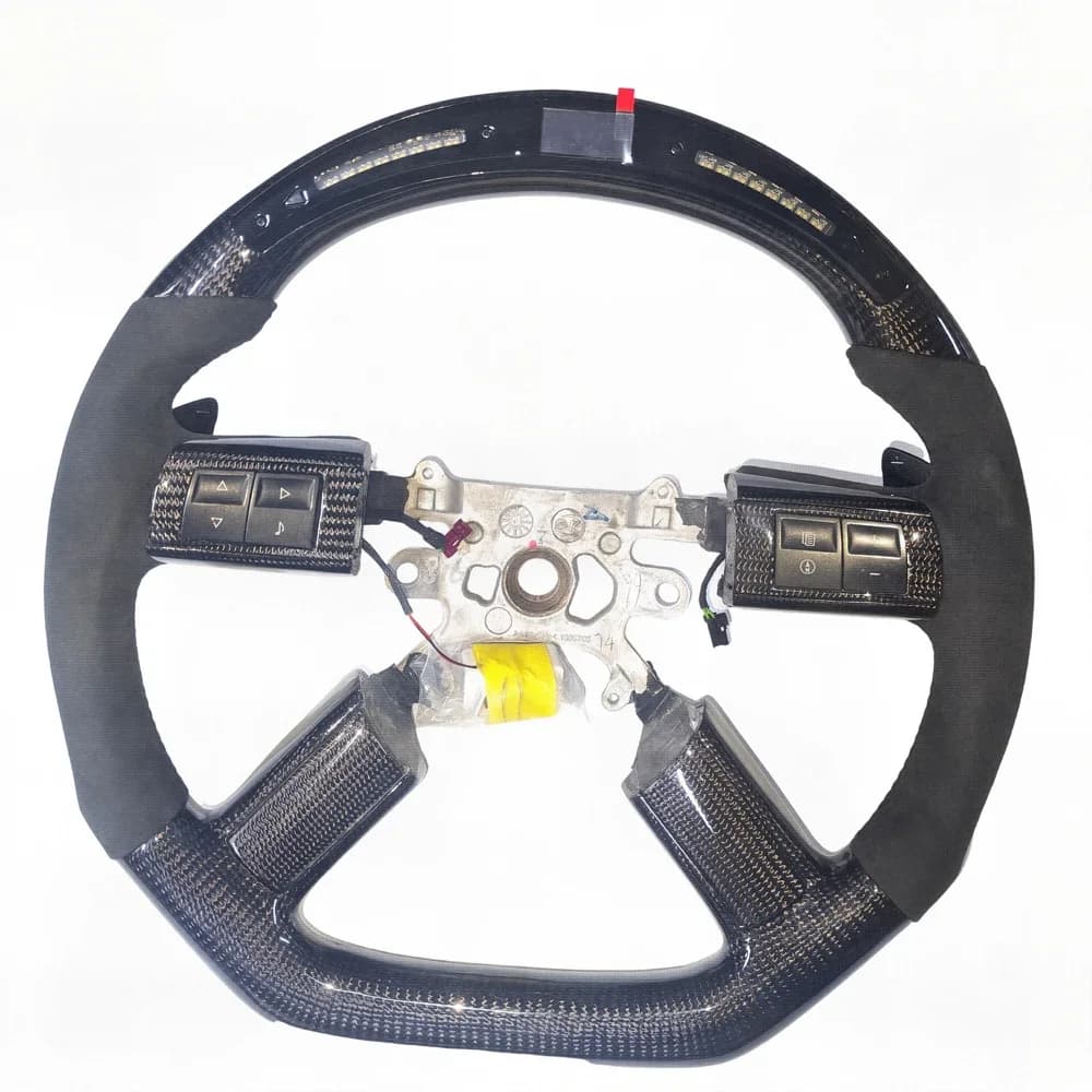 Per Dodge Chrysler 300 C SRT8 Charger Challenger 2005-2010 Volante in Pelle Accessori Interni Auto in Fibra di Carbonio!!
