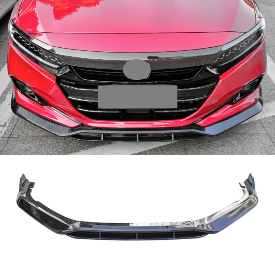 Spoiler Front bumper Lip Lower Kit Body Cover Splitter Tuning Guard For Honda Accord 10.5a Gen 2022 ABS Black Polish