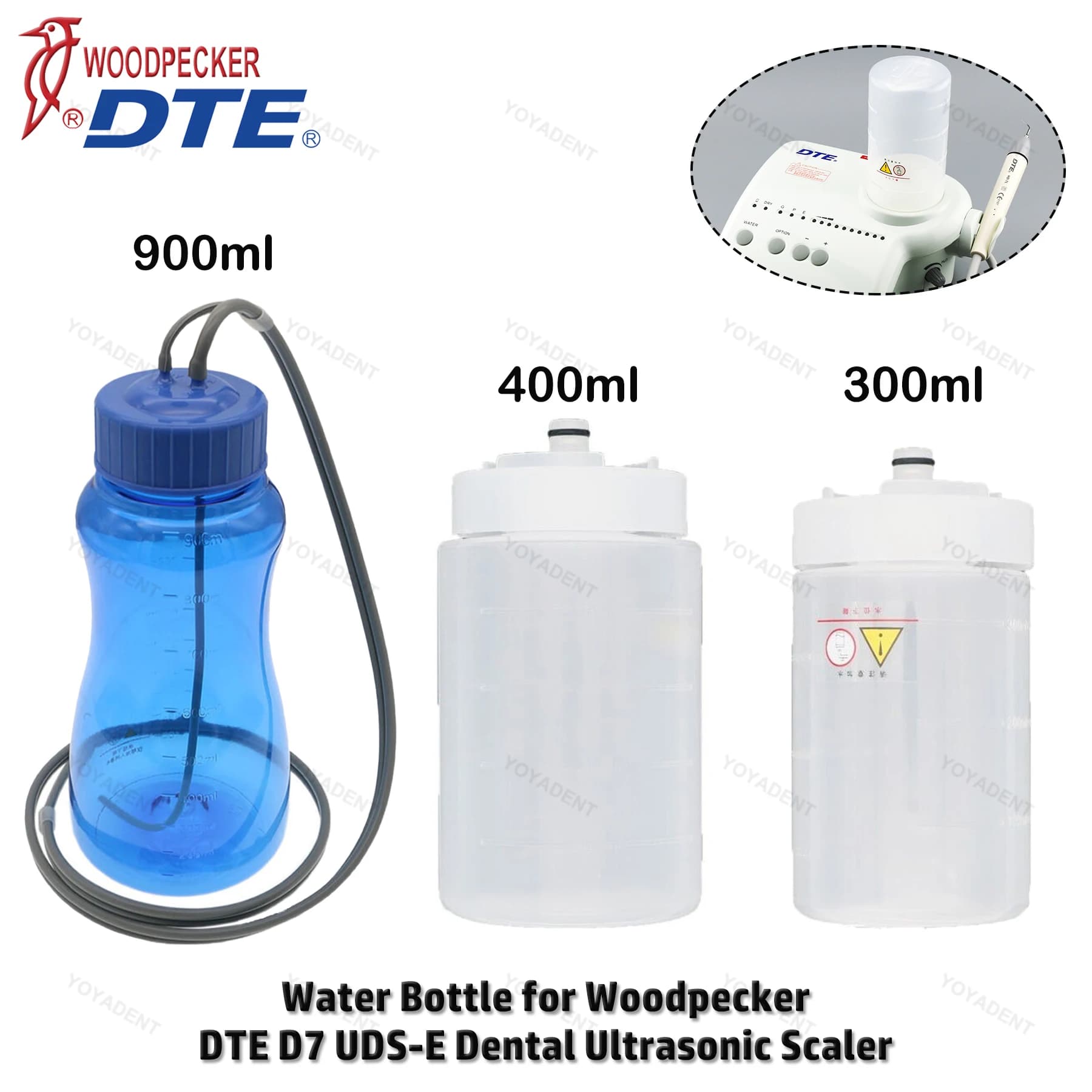 Picchio DTE Bottiglia d'acqua dentale originale Bottiglia di ricambio per scaler ad ultrasuoni per scaler D7 UDS-E/AT-1 Sistema di alimentazione automatica