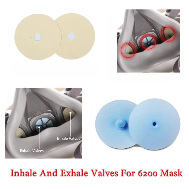 5-10 pieces for 6200/7502/6800 Respirator 6893 Inhalation Valves 6889 Silica Gel Suction Valves 6200 Silica Gel Mask Accessories Replace