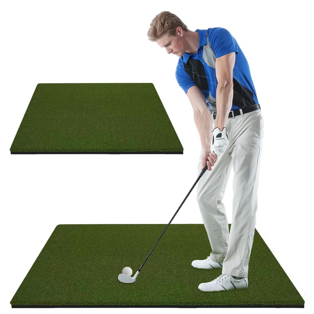 Tappetino da Golf 5 x 5 FT, Tappeto per Allenamento Golf Indoor e Outdoor, Mini Tappetino Durevole in PP per Pratica di Golf in Giardino, Tappetino per Swing da Allenamento