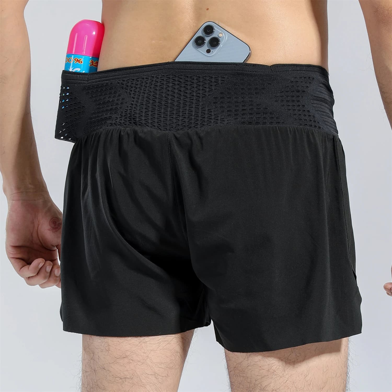 Pantaloncini da Corsa per Uomo e Donna con Tasche per Maratona, Allenamento Sportivo all'Aperto, Esercizio Fisico, Ciclismo, Traspiranti e ad Asciugatura Rapida