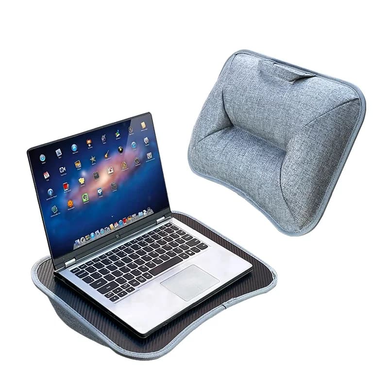 Scrivania Multifunzionale per Laptop con Cuscino e Particelle di Schiuma, Tavolino con Cuscino, Tappetino per Mouse Grande e Rigido