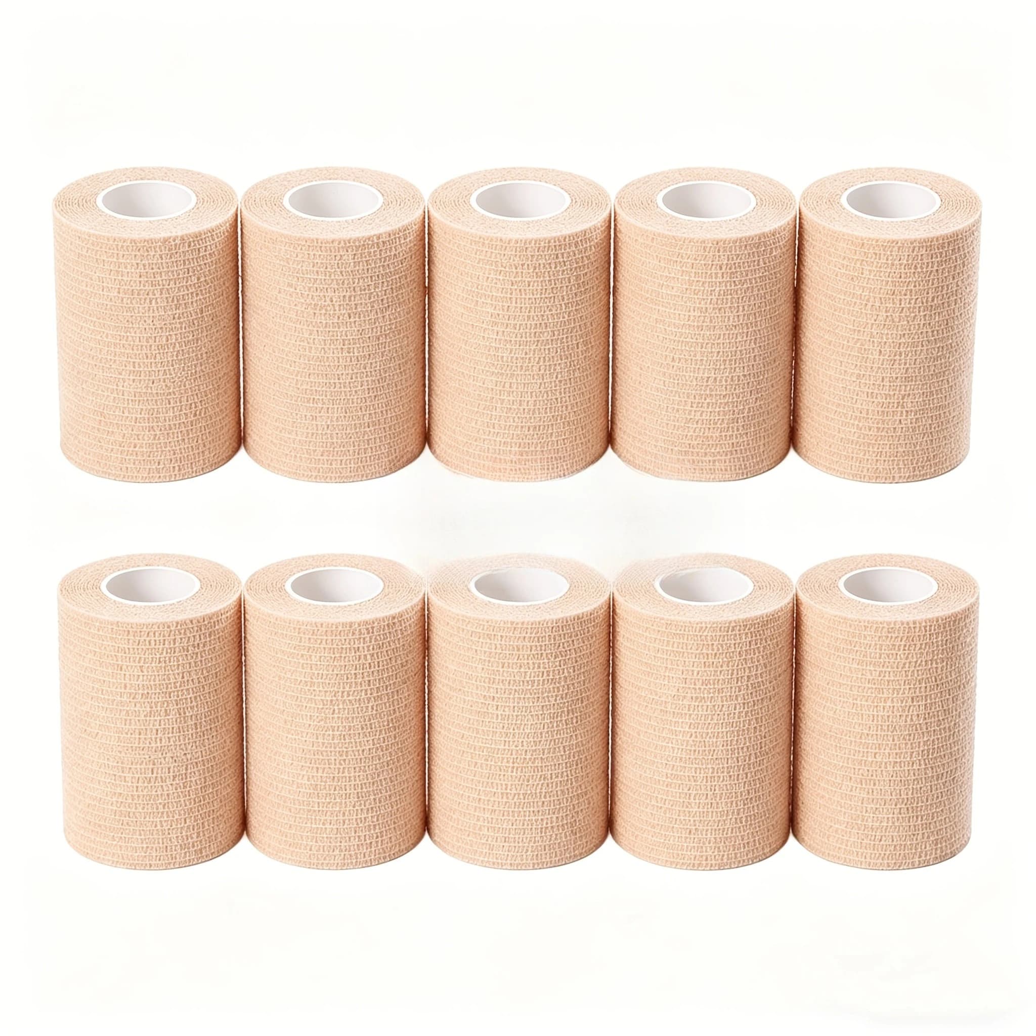 5PCS breathable self-adhesive elastic bandages, beige non-woven fabric, suitable for sports injuries, labor protection, Christmas, New Year, Independence Day use