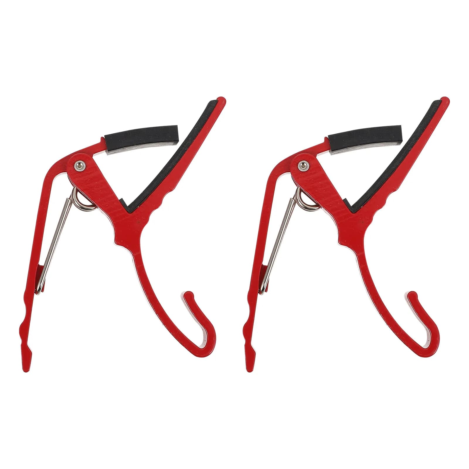 2 Pezzi Capotasto per Chitarra in Lega di Alluminio, Morsetto per Accordatura Rapida per Chitarra Acustica, Elettrica, Ukulele, Banjo, Mandolino, Portatile, Preciso, Facile da Usare