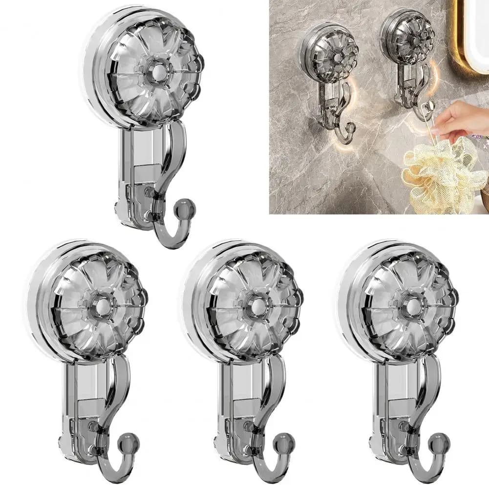 1/2/3/4 pezzi ganci a ventosa trasparenti forte portante facile da installare ventose a vuoto resistenti rimovibili con ganci