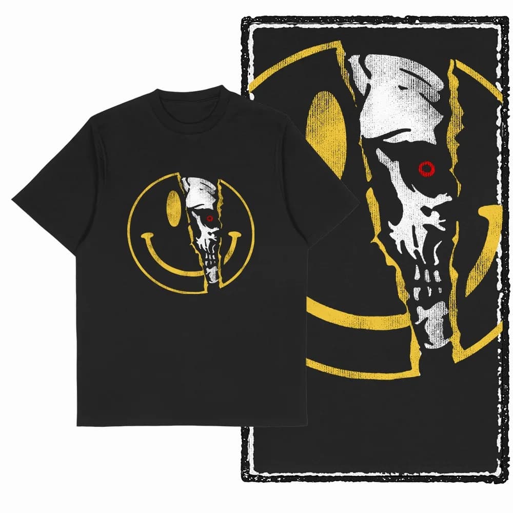T-shirt grafica stampata creativa invecchiata da uomo in cotone vintage fresco G25 | T-shirt da uomo con scollo a O di grandi dimensioni streetwear