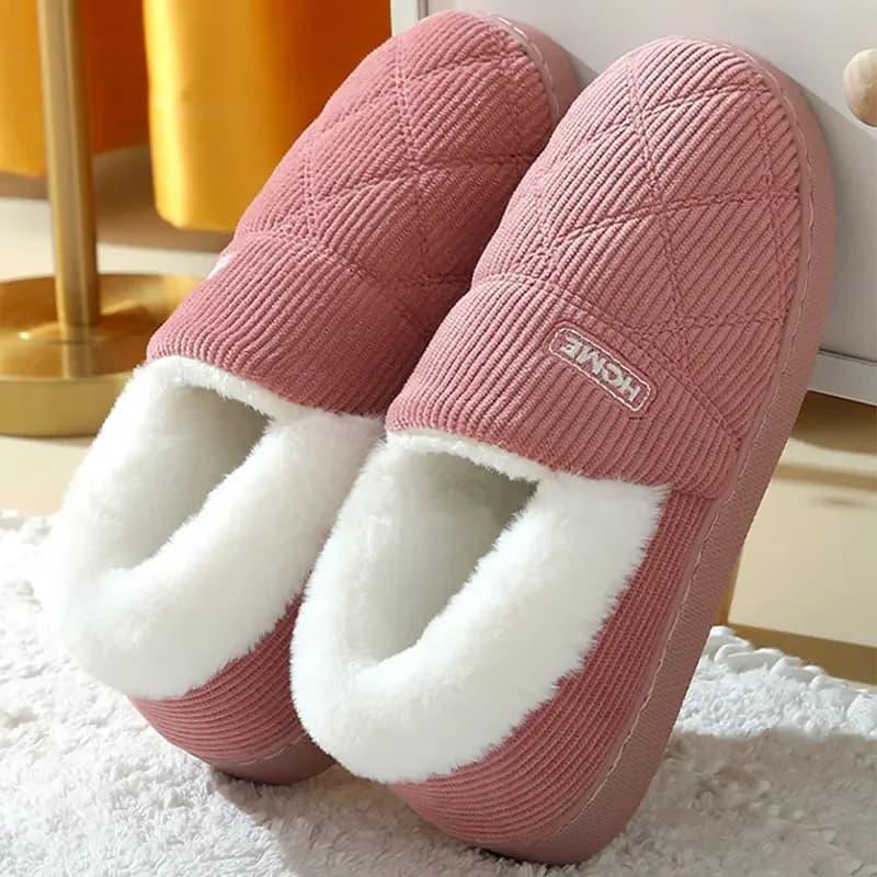 Pantofole invernali calde in peluche da donna Comfort scarpe di cotone calde Suola morbida Scivoli per camera da letto per interni ed esterni Pantofola adorabile femminile