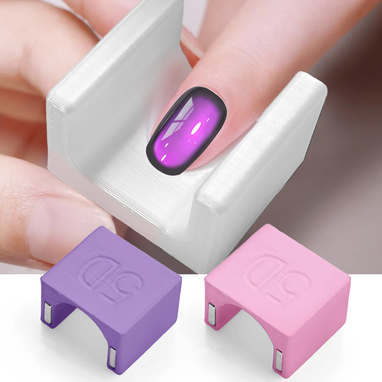 Strumento magnetico per occhi di gatto Bastone magnetico per nail art per gel magnetico per occhi di gatto fai-da-te Velluto speciale Strumento per unghie 5D per unghie francesi Magnetico UV