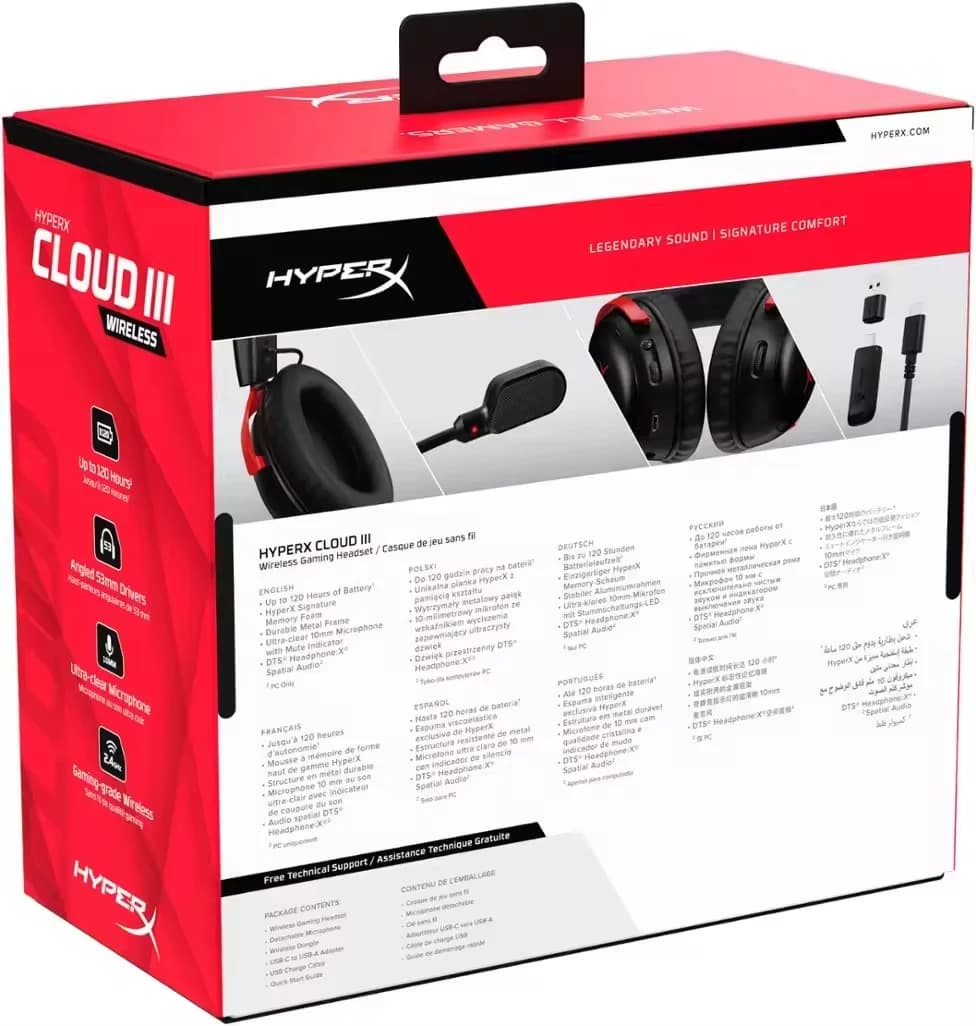 HyperX Cloud 3 77Z46AA 77Z45AA Red Black Wireless gaming headset headset gaming pc gaming earphones headsets with mic