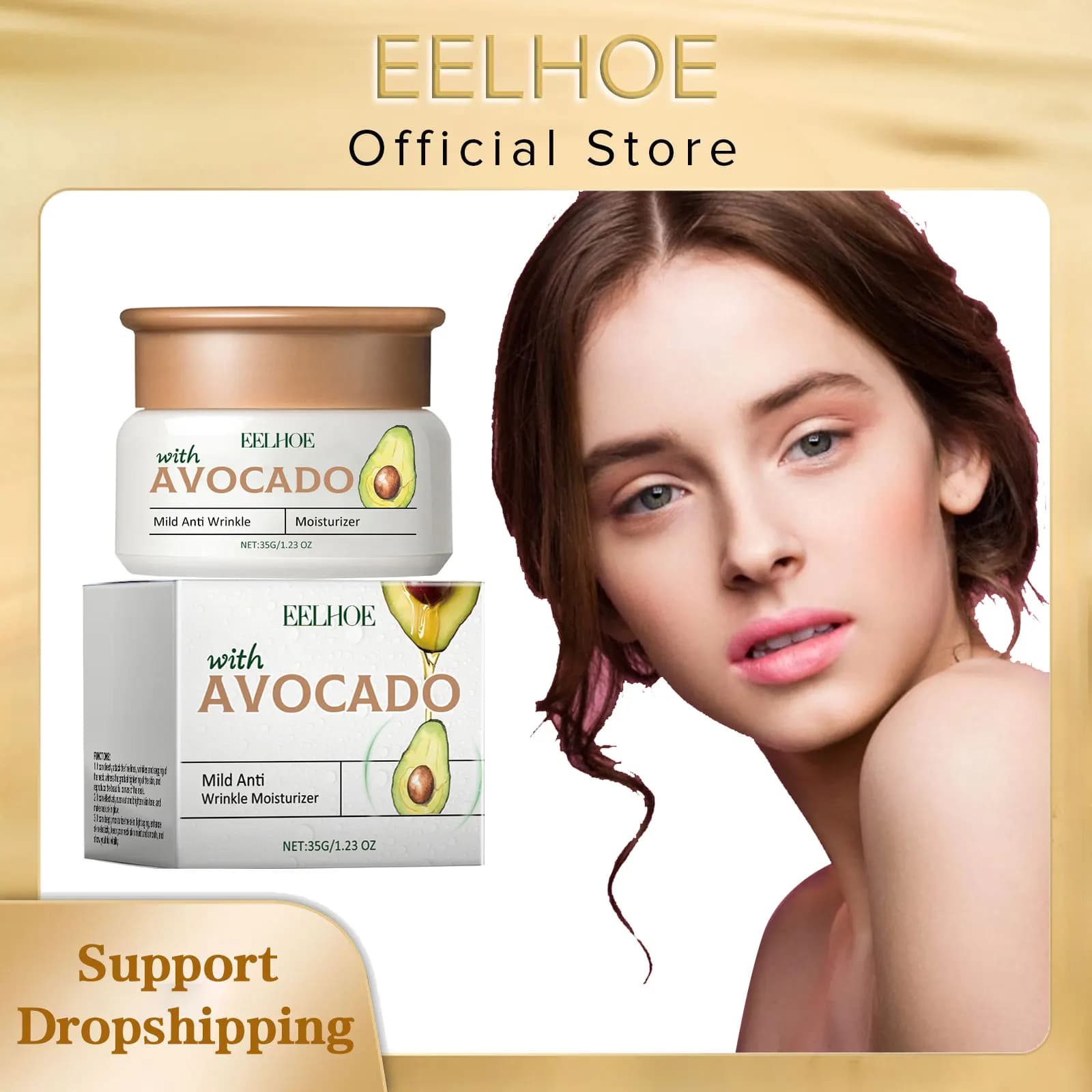 EELHOE Face Cream Moisturizing Avocado Against Aging Removal of Face Wrinkles Hydrating Face Care Lifting Face Collagen Cream
