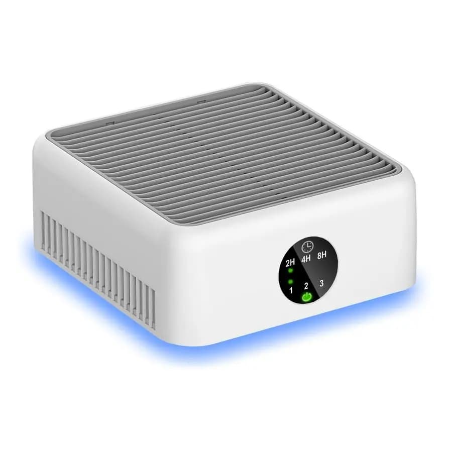 Purificatori d'aria per la casa, purificatore d'aria piccolo True HEPA per dormitorio, fino a 615 piedi quadrati, silenzioso fino a 15 dB, per odori di fumo, mini purificatore d'aria portatile