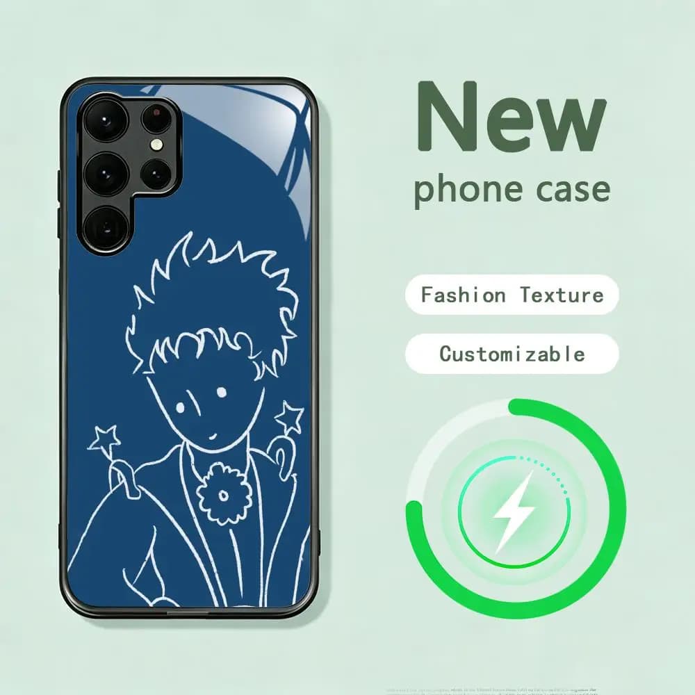 Hot Anime The Little Prince Phone Case For Samsung S26 S25 S24 S23 S22 S21 S20 Plus Ultra Note20 Glass Magnetic Case