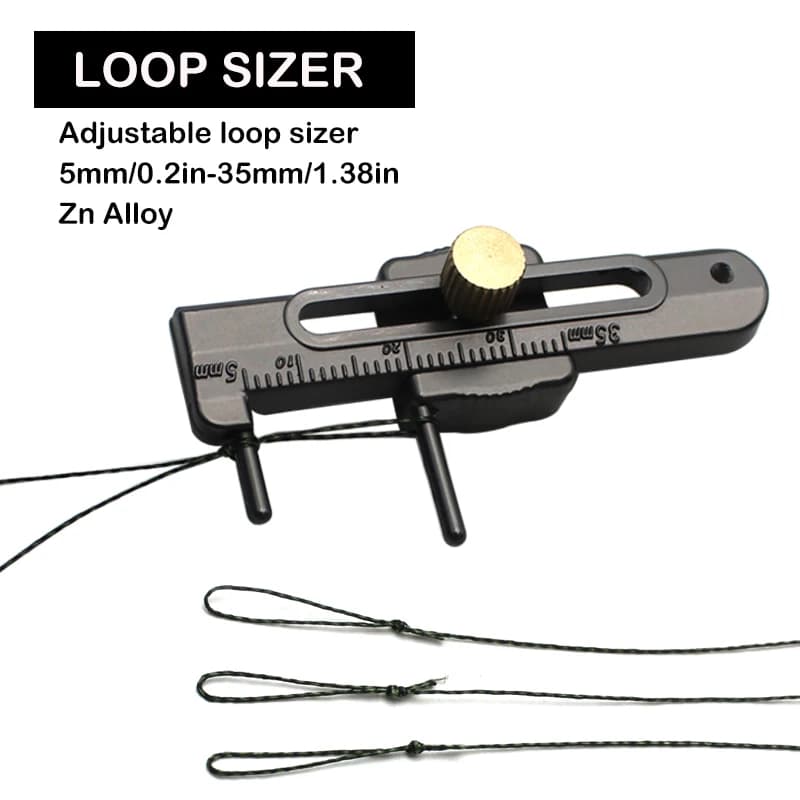 Carp Fishing Full Metal Fishing Hook Knotting Tool Carp Fishing Hair Rig Adjustable Loop Sizer Tools For Carp Terminal Tackle