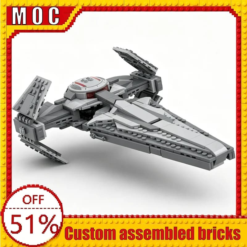 557PCS War Series Warplane Total Conversion - Scimitar Warrior Custom Building Blocks MOC Model Education Assembly Toy Display