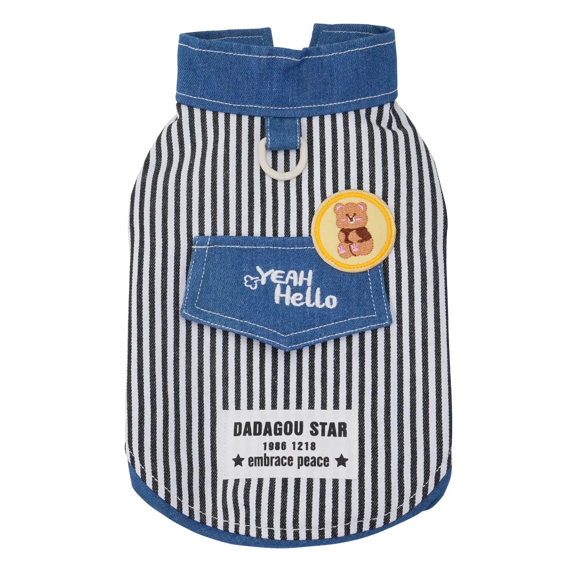 Abbigliamento Primavera Estate 2026 per Cani: Maglietta a Righe in Jeans per Cuccioli, Giacca Senza Maniche, Gilet e Accessori per Animali Domestici