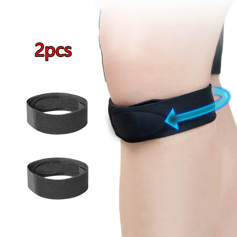 2 Pezzi Fascia di Supporto per Ginocchio Regolabile, Cinghia per Tendine Rotulei per Uomini e Donne, Fascia Rotulea