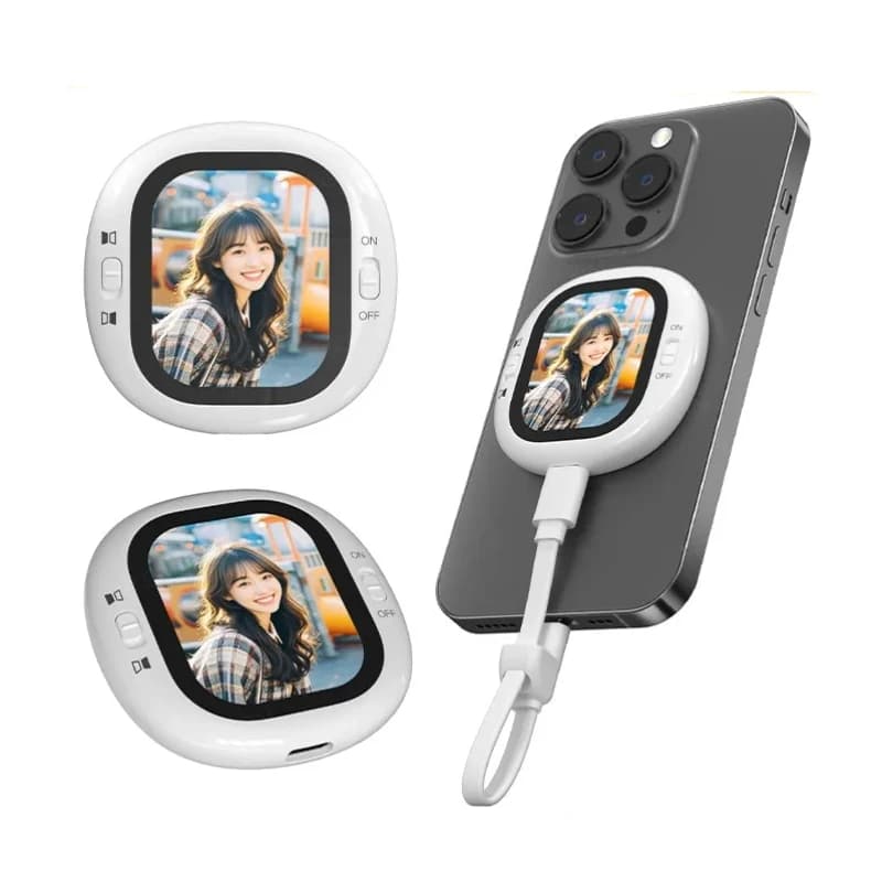 Telefono Vlog Selfie Monitor Schermo Mini proiettore schermo selfie per registrazione Vlogging e streaming live compatibile con iPhone