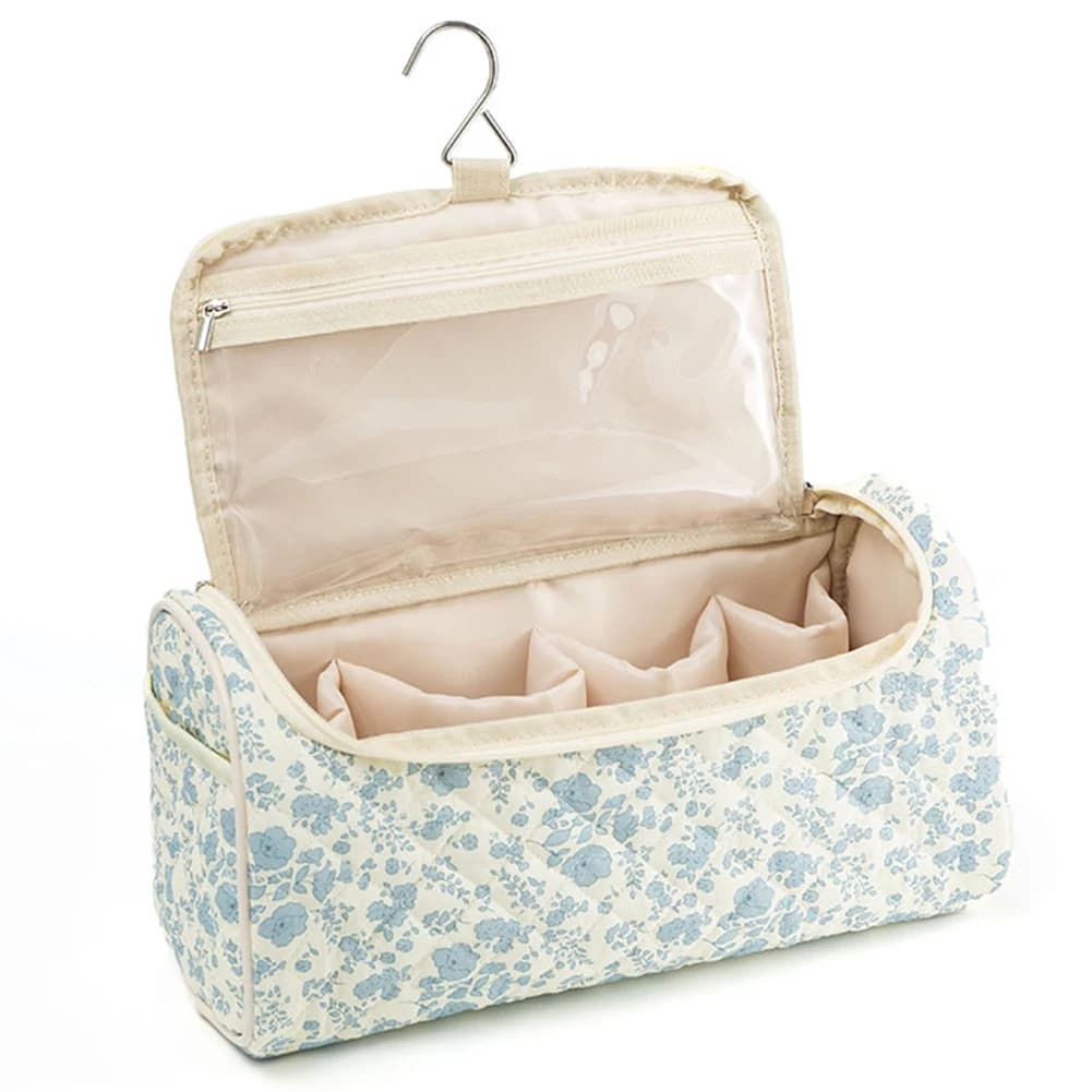 Borsa da Viaggio per Trucchi con Ampia Apertura, Custodia per Asciugacapelli, Organizer da Toilette per Donne e Ragazze
