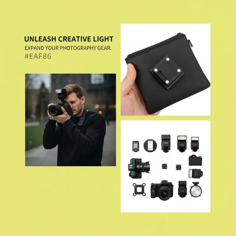 Flash Adapter Ring Suitable For Godox IT32 Flash Adapter Ring AKR1 AK-R11 AK-R16 AK-R12 Accessory Magnetic Base