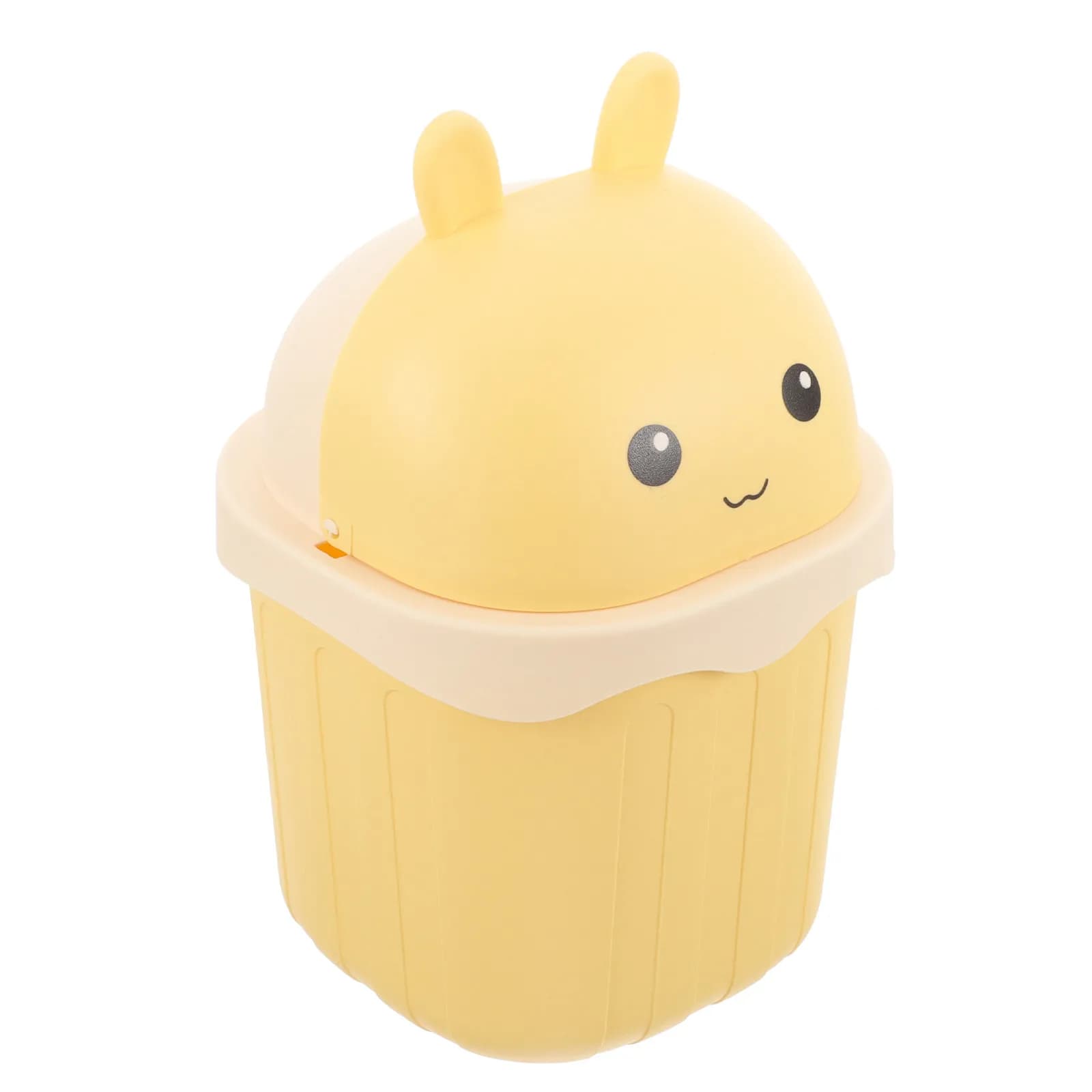 Cestino da scrivania mini salvaspazio a forma di cartone animato, in plastica, con ampia apertura per uso su scrivania, libreria, tavolo, casa e ufficio