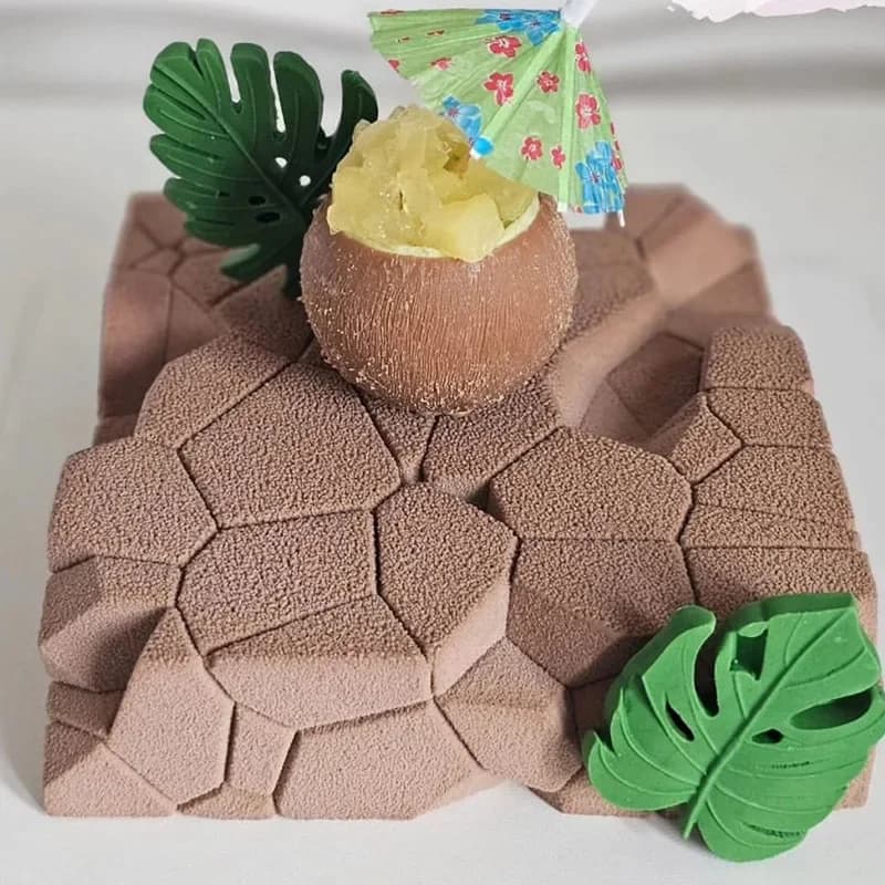 Ground Crackle Mousse Cake Aroma Diffuser Plaster Ornament Diy Decorative Baking Aromatherapy Candle Molds