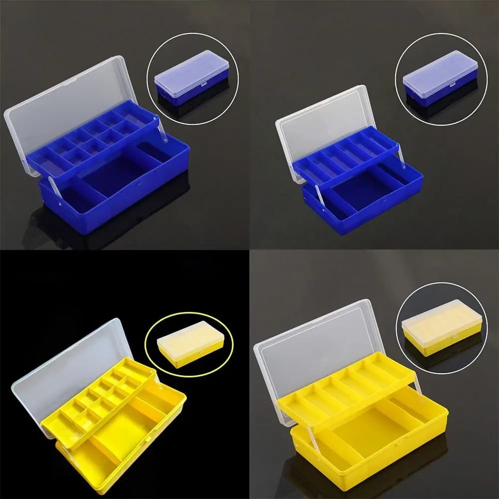 Scatola per Attrezzatura da Pesca con 11 Scomparti, Design a Doppio Livello, Contenitore per Utensili