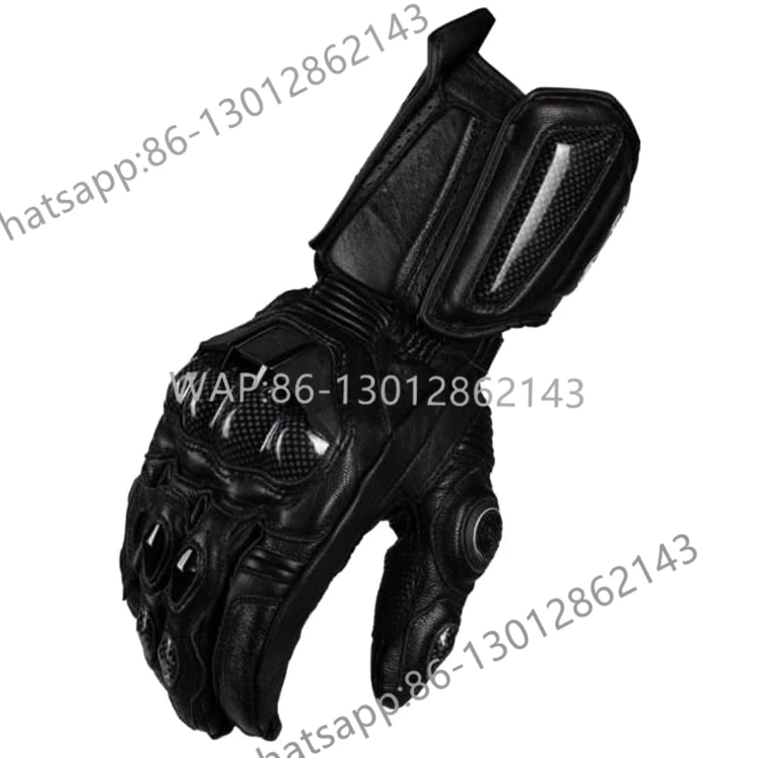Guanti termici da moto in pelle e pile guanti lunghi da cavaliere AFS-10