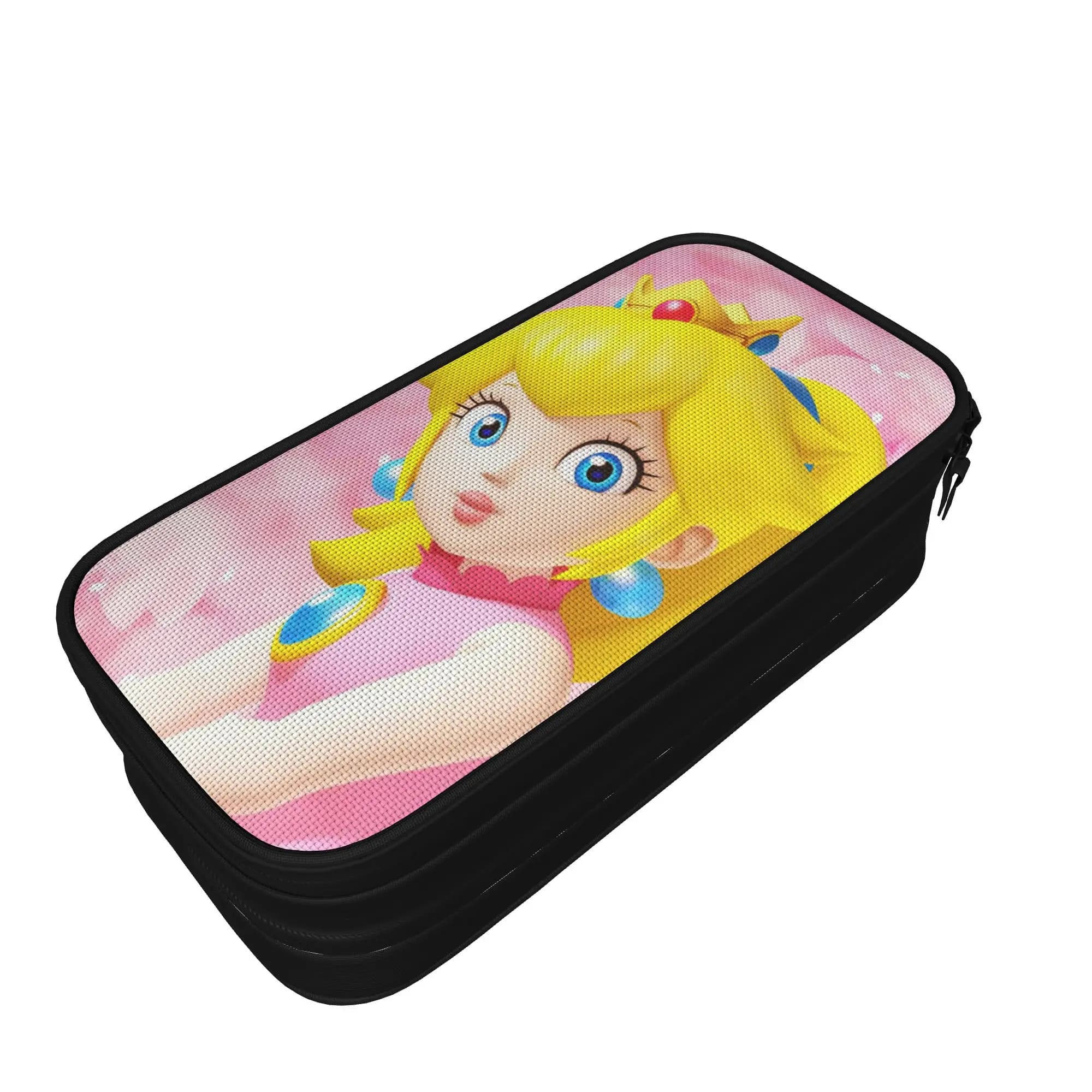 Astuccio alla Moda Principessa Peach, Portapenne Mario, Scatola per Penne per Studenti, Forniture Scolastiche, Cancelleria con Cerniera
