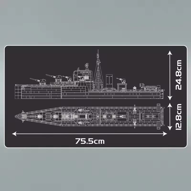 Unique Battle Class Destroyer Mould King 10133 Model Building Blocks DIY Toys MOC Bricks Puzzle Education Blocks Christmas Gifts