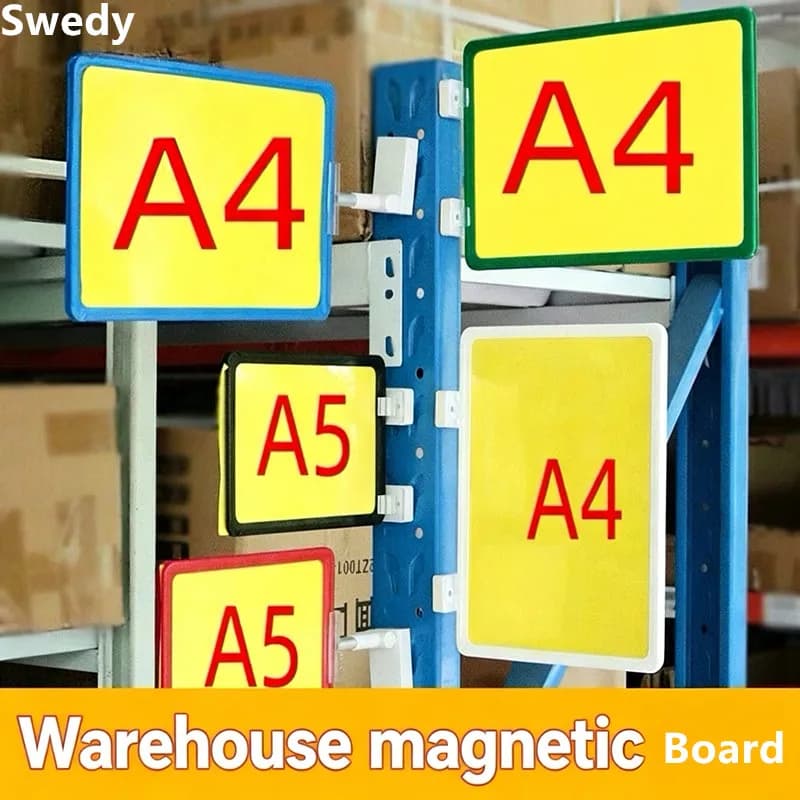 10 Pezzi A5 148x210mm Supporto Magnetico per Etichette di Classificazione Magazzino, Cornice Porta Prezzi per Supermercato