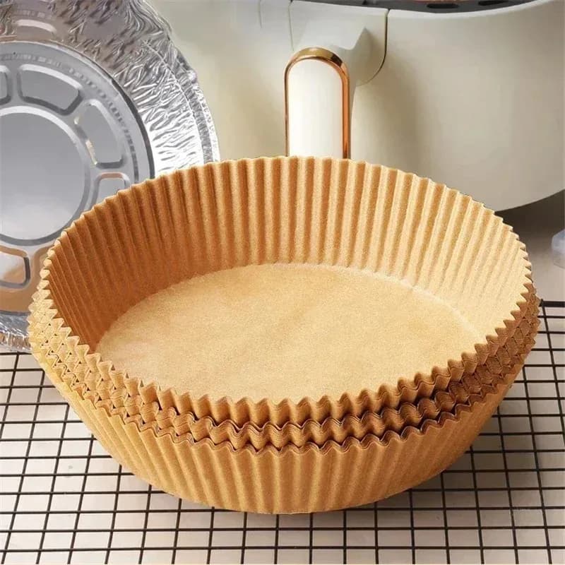 50/100Pcs Air Frying Machine disposable paper plate for Barbecue non-stick round plate for oven for 16cm Micro-Wave air fryer