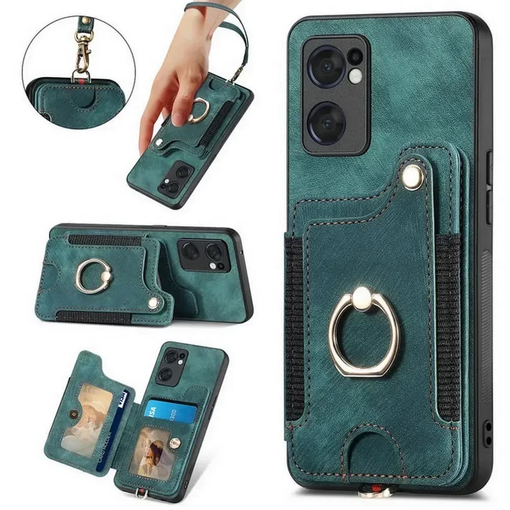 Custodia a Portafoglio in Pelle RFID 5G per OPPO Reno11 F 11F 11A 13F 13 14 15 FS 13A 14F 15F, Cover per OPPO Reno 15 14 13 12 11 10 Pro Max