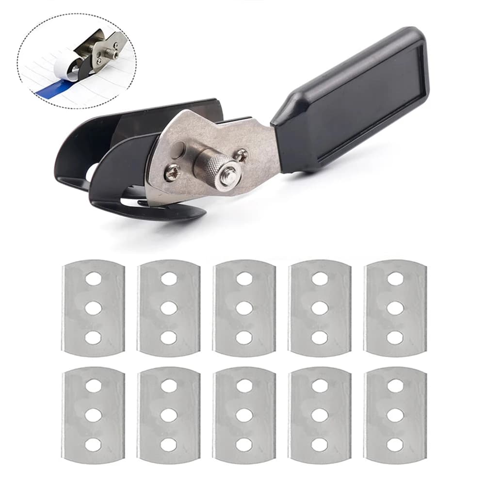 TOFAR Double Deads Kit taglierina per pellicola in vinile Sicurezza Adesivi per avvolgere l'auto Decalcomanie Supporto per carta Taglierina Coltello da taglio per pellicola per tinta per finestre
