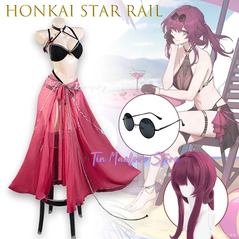 Kafka Cospaly Costume Costume da bagno estivo Gioco anime Honkai Star Rail Kafka Halloween Party Gioco di ruolo Abbigliamento Donna Disponibile