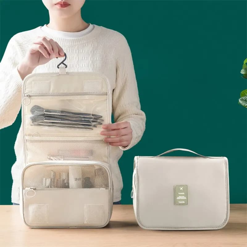 Travel Cosmetic Cosmetic Bag Organizer Bag For Toiletry Bag Waterproof Neceser For Bathroom Hook for Washing High Quality Women Case