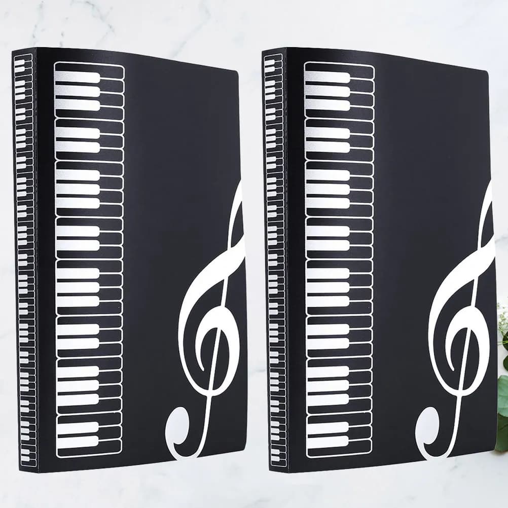 2 Pezzi Cartella Porta Spartiti Resistente per Musicisti, Organizzatore Documenti per Ufficio e Scuola
